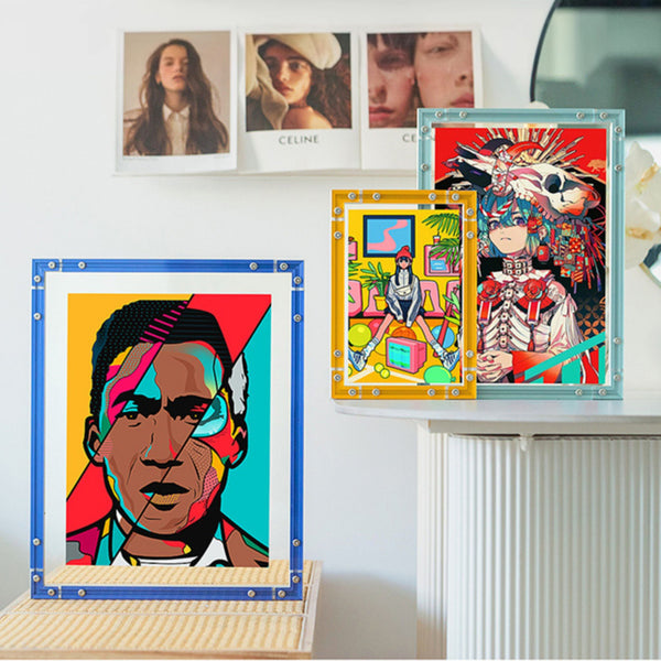 CyberFrame – Atomic Indigo | Modern Acrylic + Aluminum Picture Frame