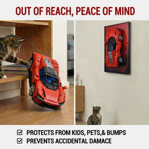 LEGO Technic Compatible Wall Display for  Ferrari Daytona SP3 42143