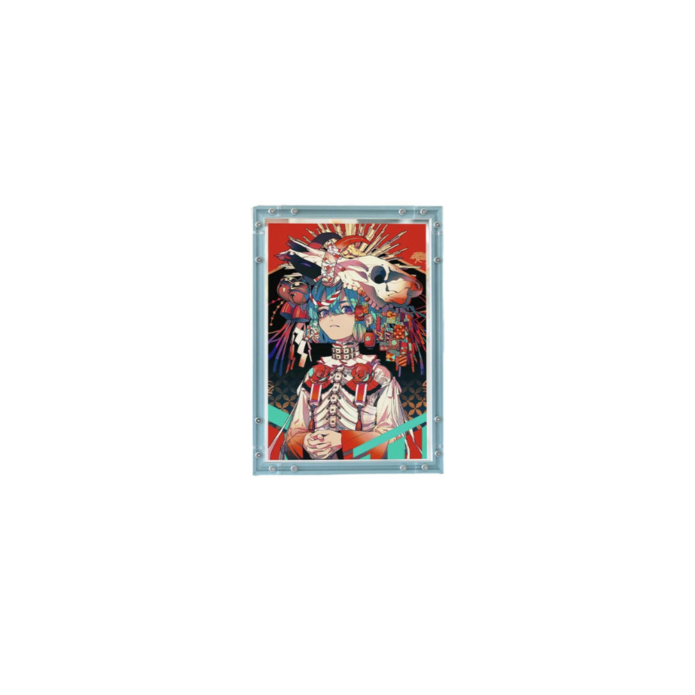 CyberFrame – Electric Cyan | Acrylic + Aluminum Futuristic Picture Frame