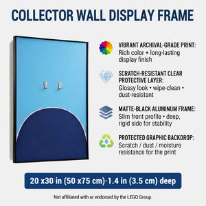 LEGO Technic Compatible Wall Display for Bugatti Chiron 42083