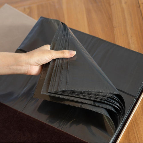 Large Pocket Photo Album – Leatherette Cover – Rivet Binding