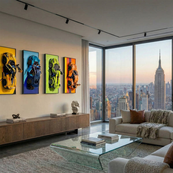 LEGO Technic Compatible Wall Display for Bugatti Chiron 42083