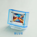 Clear acrylic frame with a colorful digital display on a light gray background, labeled 'BLUE'.